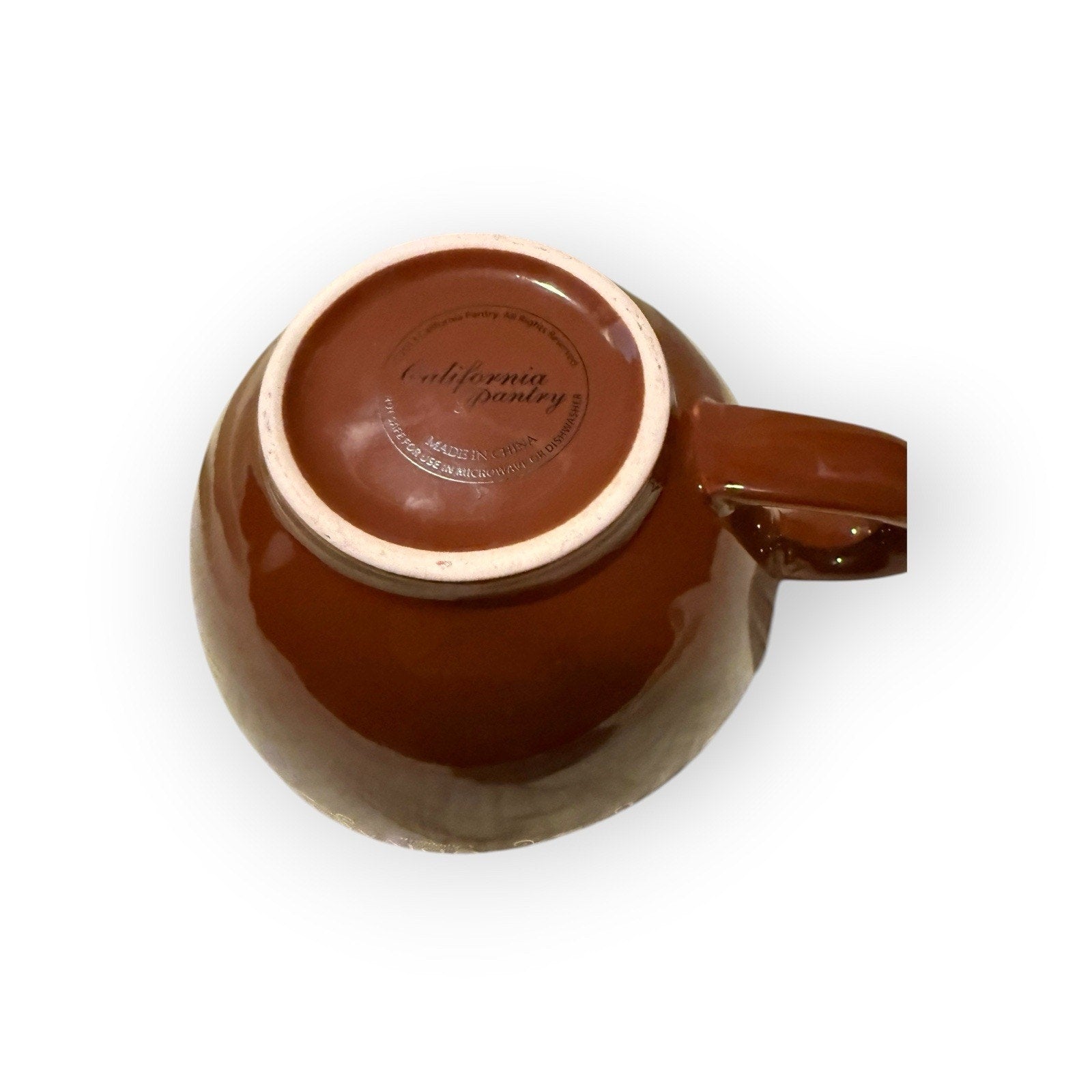 California Pantry Godiva Chocolate Brown Gold Swirls Large 14oz Cup & Saucer