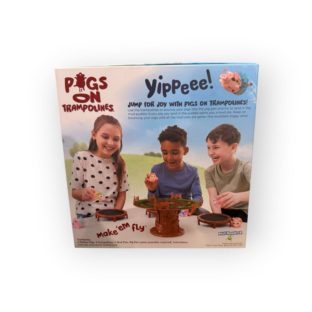 PlayMonster Board Game, Pigs on Trampolines, "Make 'em Fly"