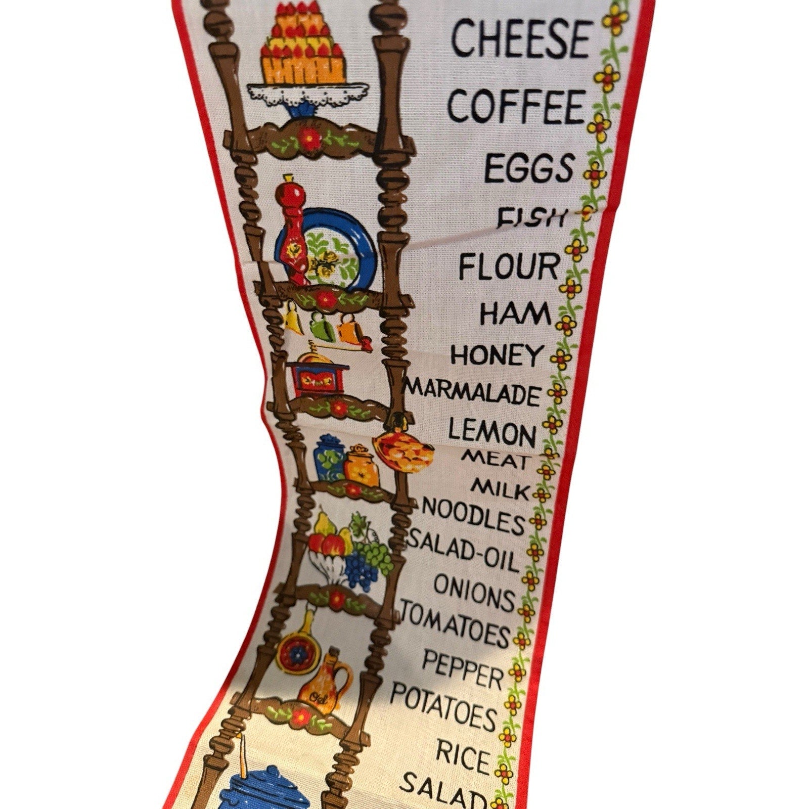 Vintage Shopping Reminder Cloth Grocery List