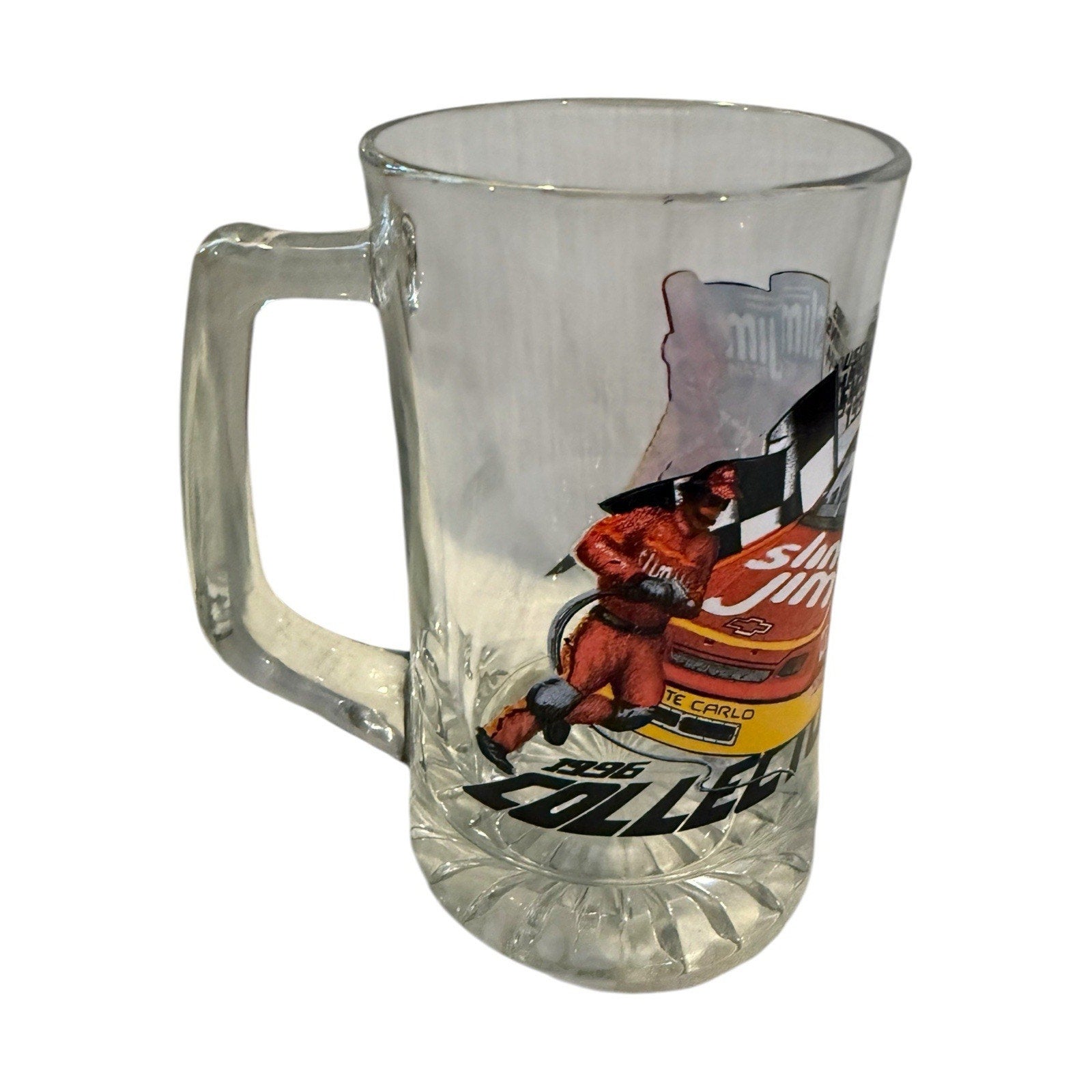 Vintage 1996 Slim Jim racing Collectors Mug Glass Limited Edition NASCAR