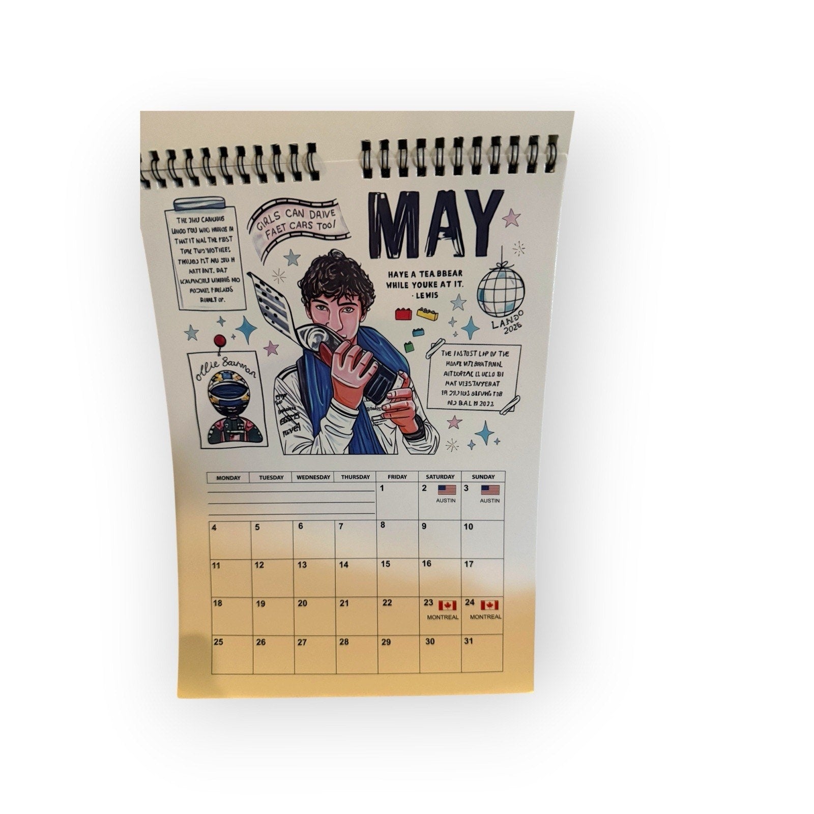 Little Ren Studios Formula One Race Calendar 2026