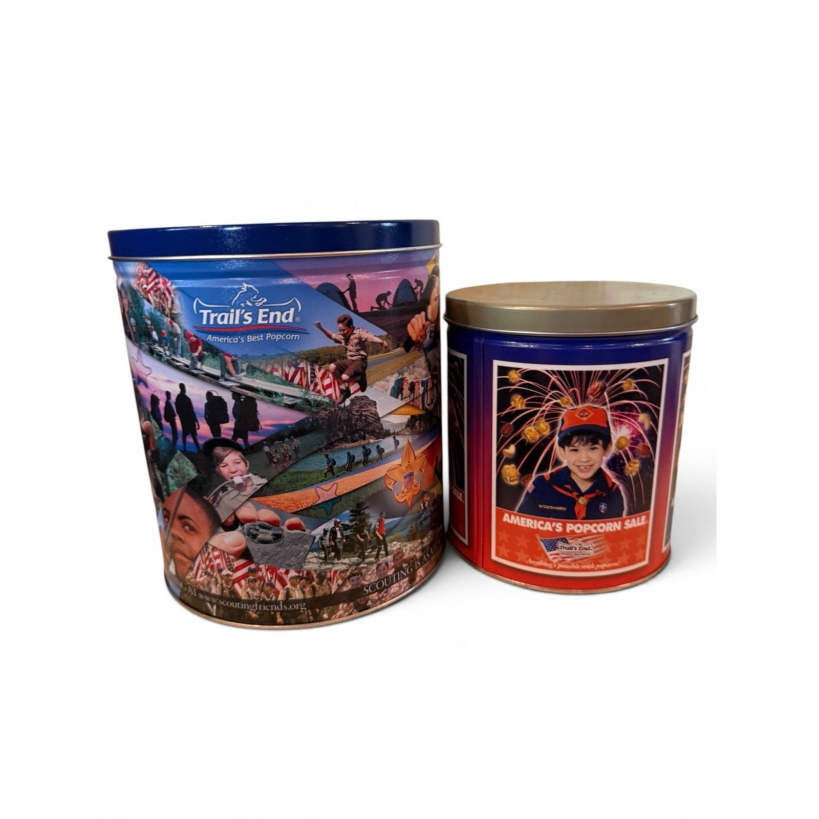 Trail's End Celebrating 100 Years of Scouting Empty Tin PreOwned: Set Of 2