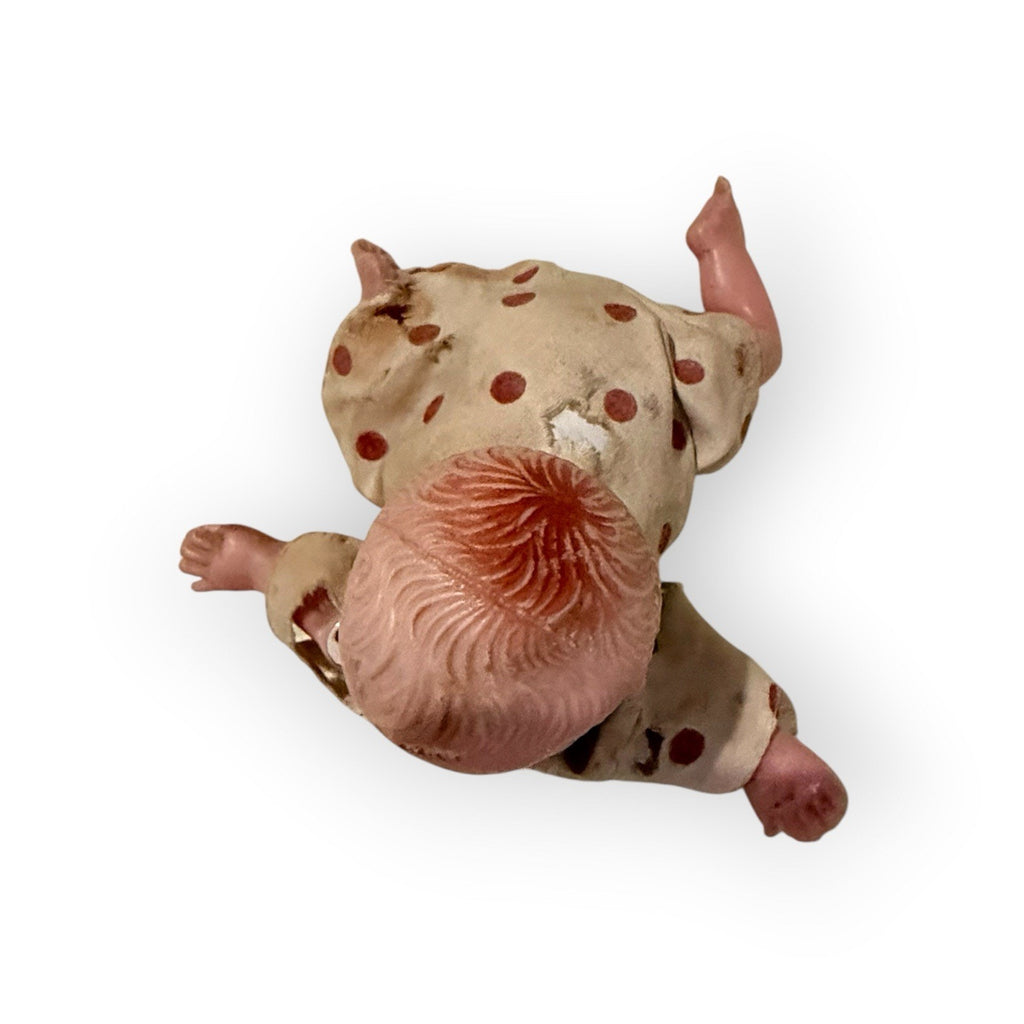 Vintage Wind-Up Celluloid Crawling Baby ~ Made in Japan