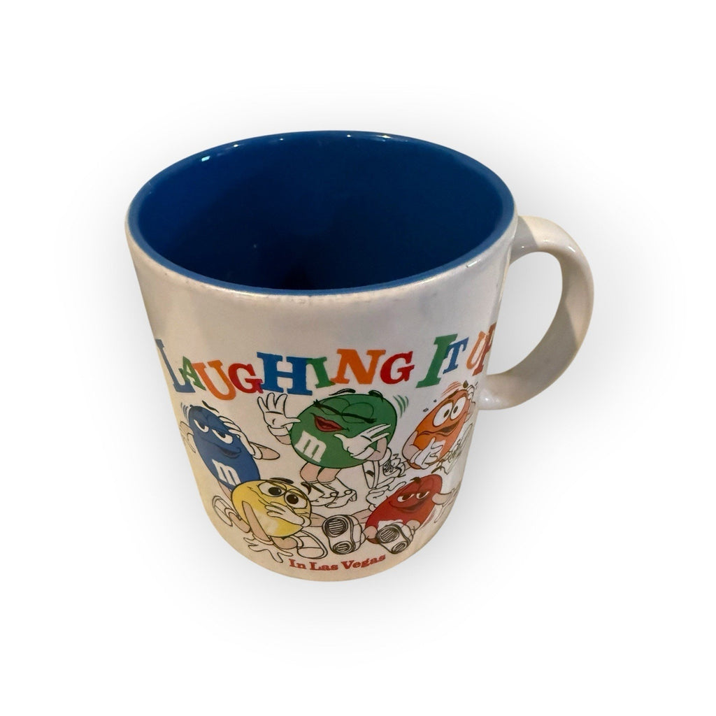 Laughing it up in Las Vegas M&M coffee cup