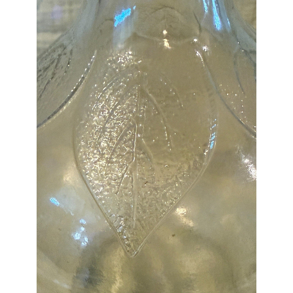 Vtg Martinelli`s Apple Juice 1/2 Gallon Glass Jug Embossed Leaves Cider Bottle