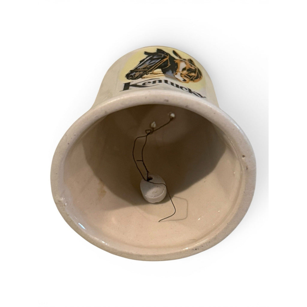 Kentucky State White Souvenir Bell 5.5”x3” Collectible Kentucky Derby