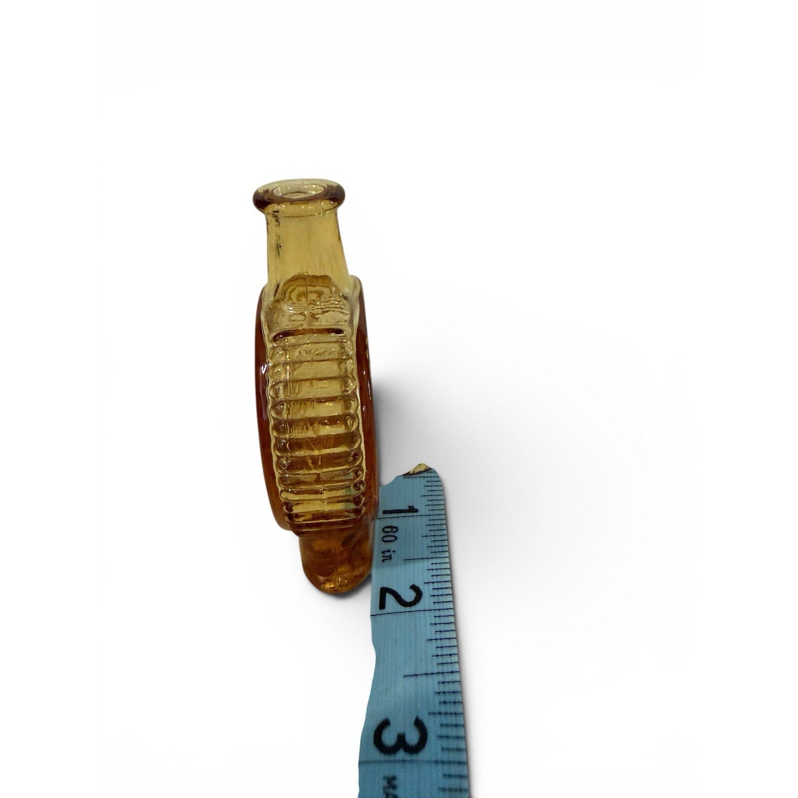 Wheaton Amber Glass Bottle – 1927 Silver War Medal, Nevada City Cal. Vintage
