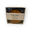 Twine Living - Natural Log Circle Coasters, Set of 4, Early Times- NEW