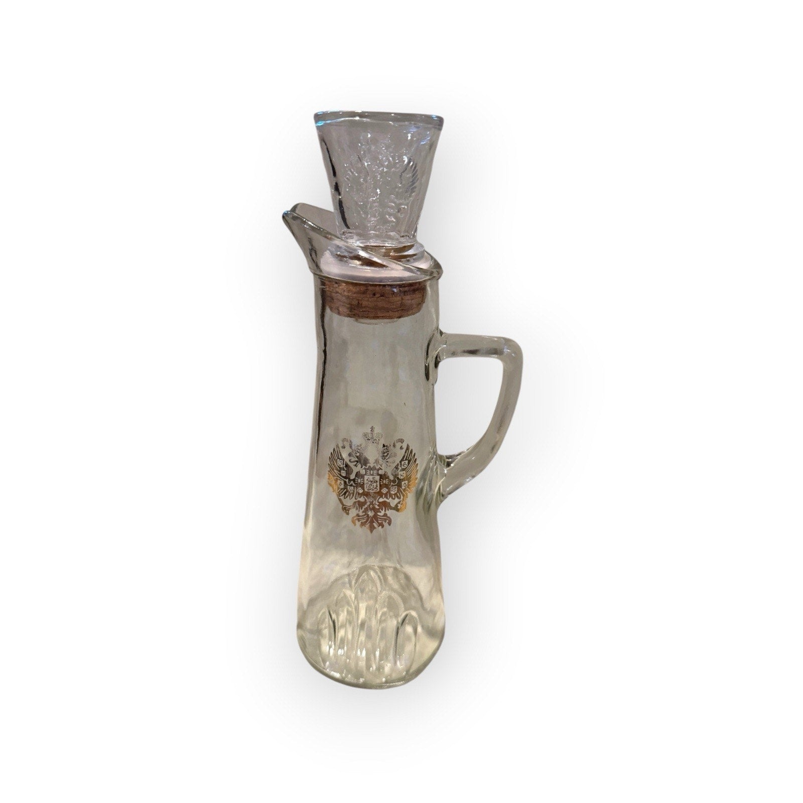 Illinois Owens Romanov Carafe Decanter Pitcher Double Headed Eagle 1962 L9517