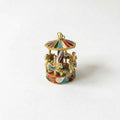 Ornate Carousel Music Box – Handcrafted Metal Enamel Decorative Spinning Carousel