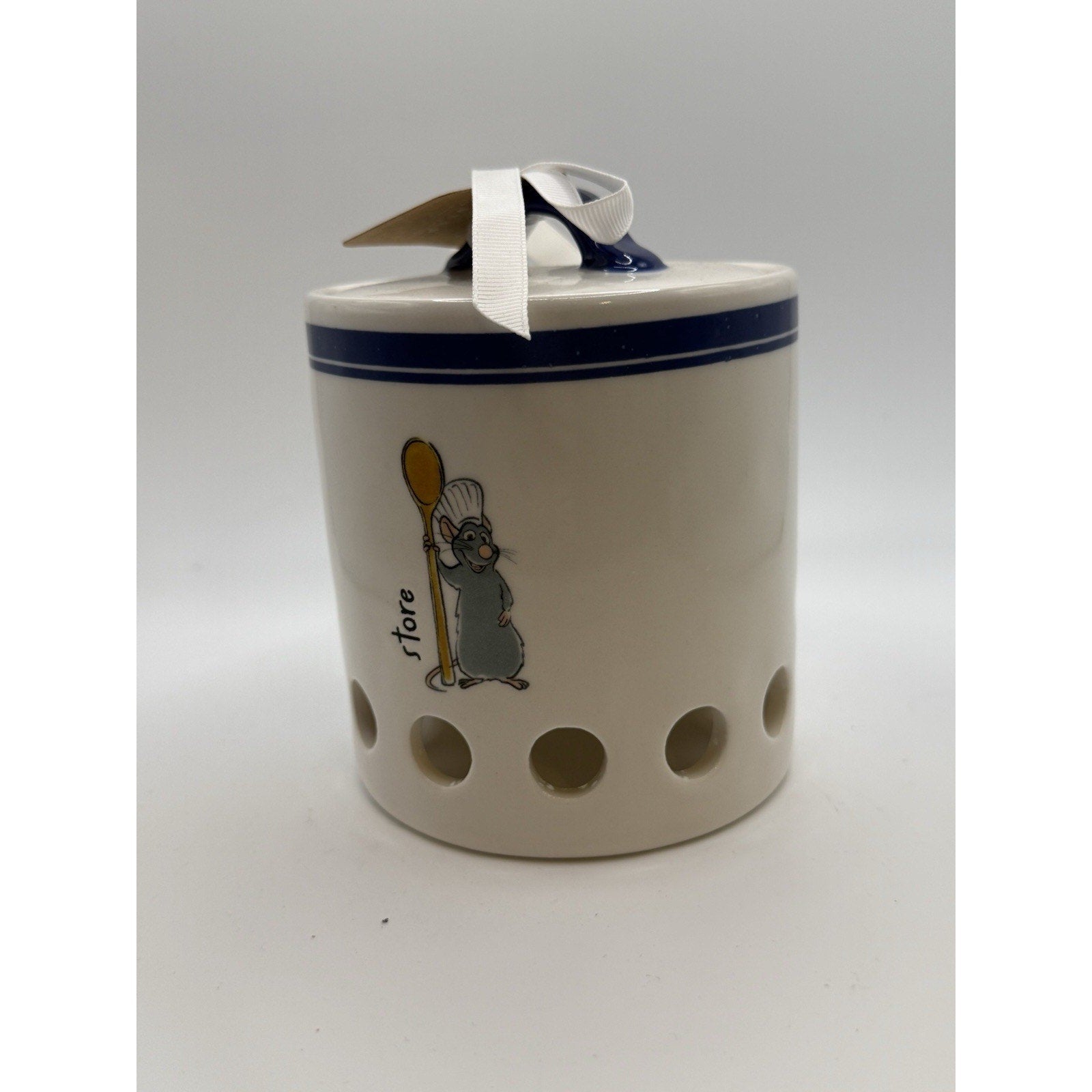 New Rae Dunn Disney Pixar Ratatouille Remy Canister Jar Holes w/ Lid Kitchen 13