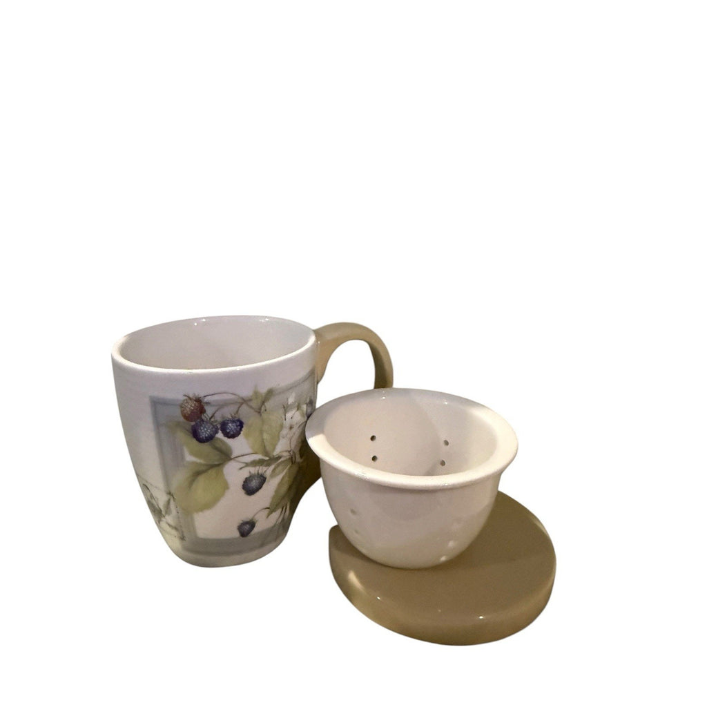 LANG COMPANIES TEA MUG SET BY SUSAN WINGET 2012 "BLACKBERRIES"