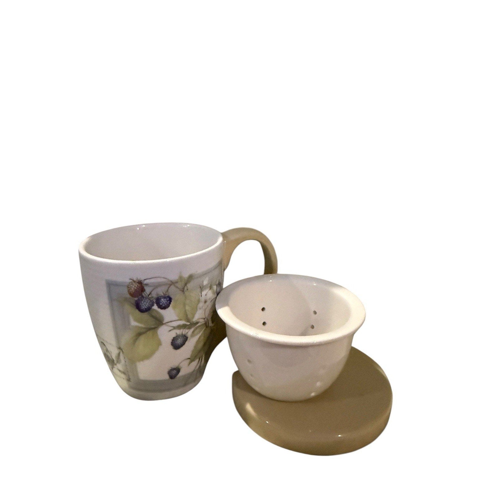 LANG COMPANIES TEA MUG SET BY SUSAN WINGET 2012 "BLACKBERRIES"