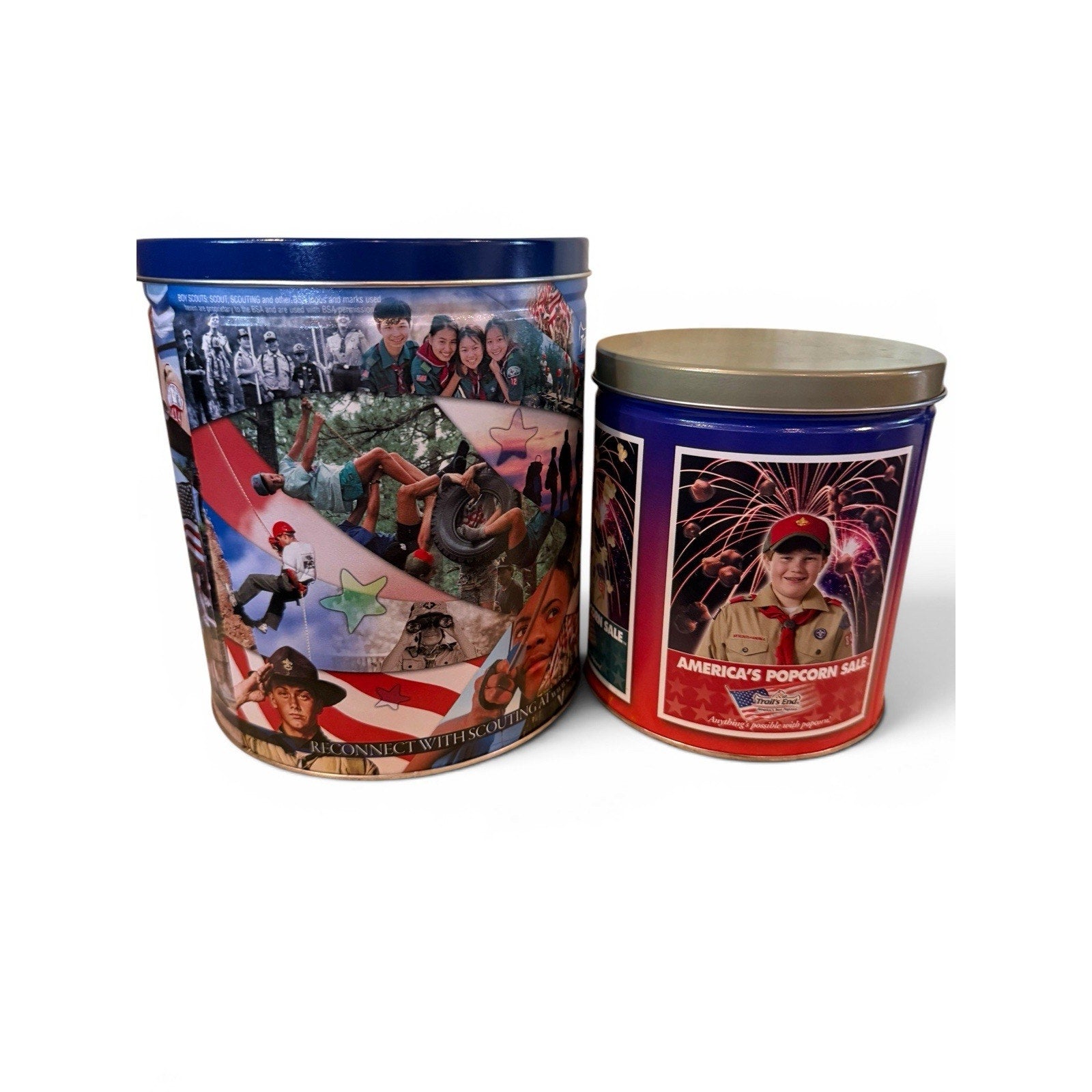 Trail's End Celebrating 100 Years of Scouting Empty Tin PreOwned: Set Of 2