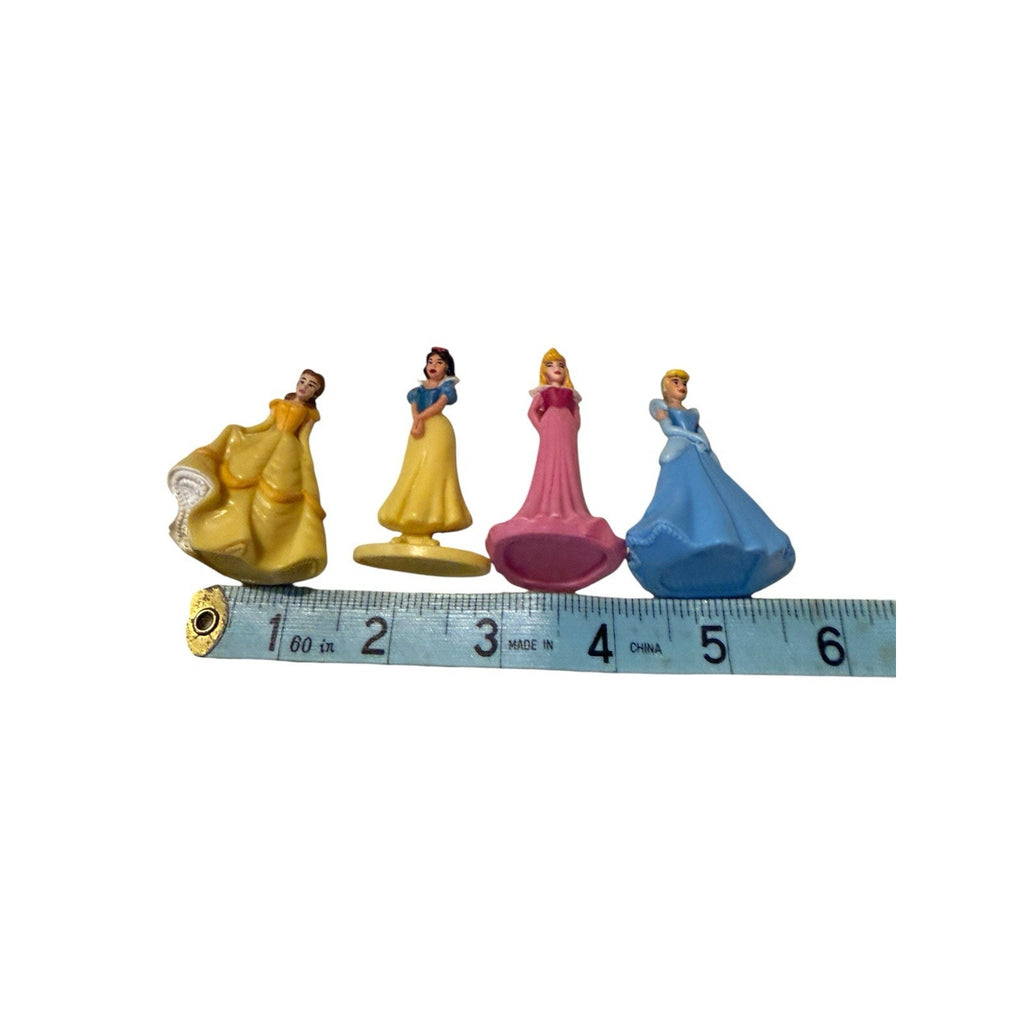 4 Disney Princess Cake Toppers Toy Lot Snow White Cinderella Belle Aurora