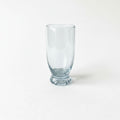 Vintage Juice Glasses - Libbey Blue Swirl Footed Glass Set | Sapphire Tumblers