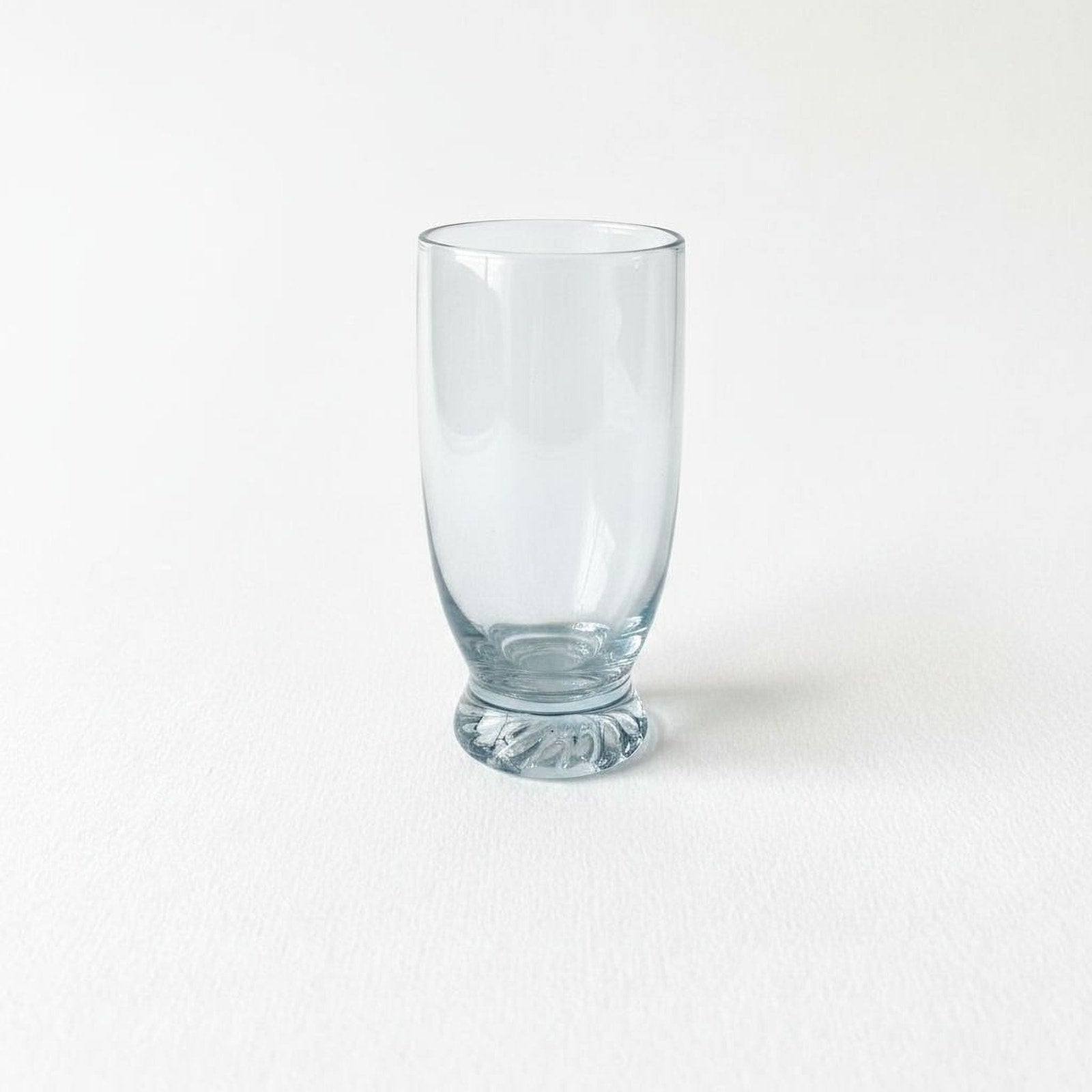 Vintage Juice Glasses - Libbey Blue Swirl Footed Glass Set | Sapphire Tumblers