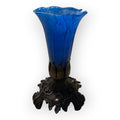 Blue 8" H Blue Pond Lily Accent Lamp
