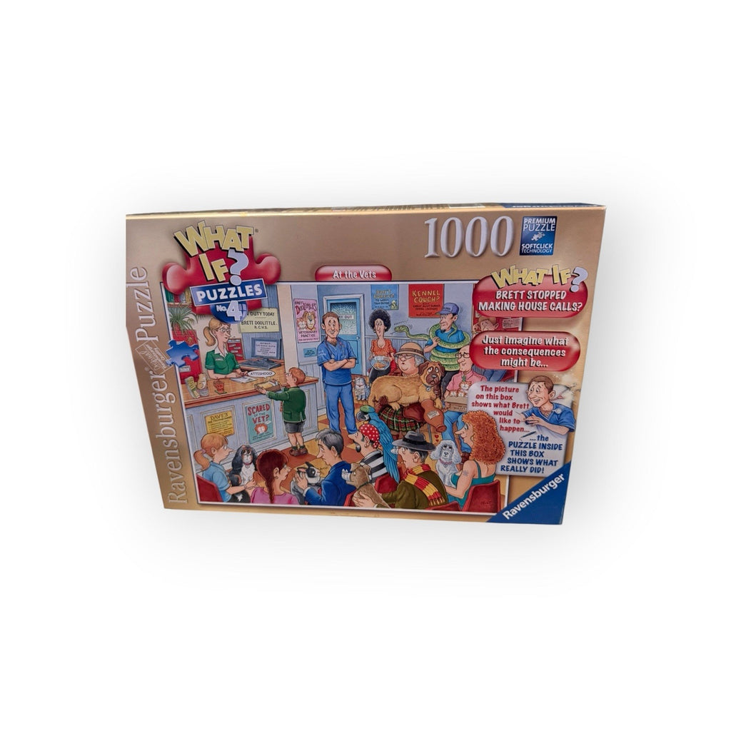 Ravensburger 1000 pc What If #4 At the Vets 2013 Jigsaw Puzzle Rare Vintage