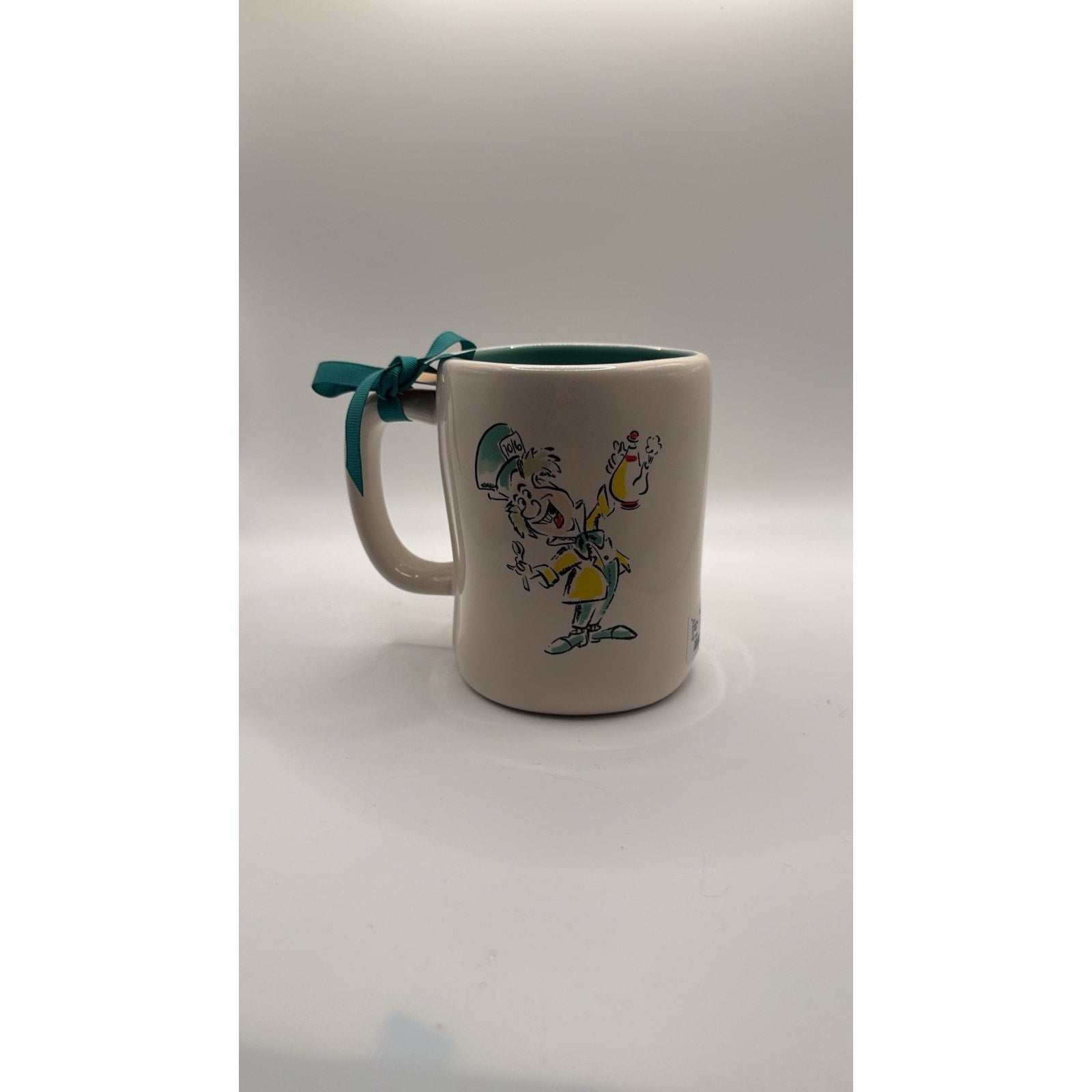 NWT Rae Dunn MAD TEA PARTY Alice in Wonderland Double Sided Mug