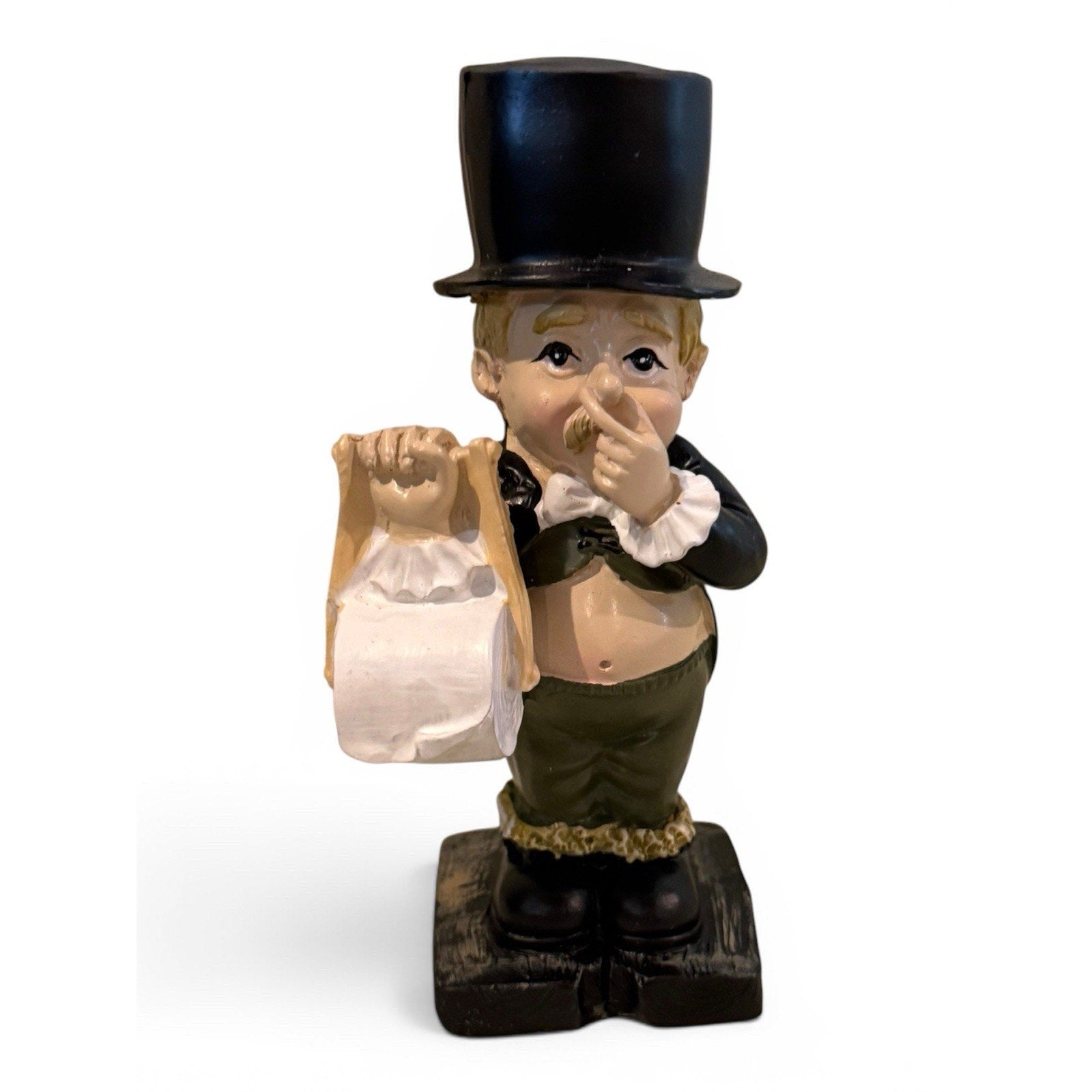Toilet Butler Statue Resins Housekeeper Holding Nose Figure Funny Bathroom