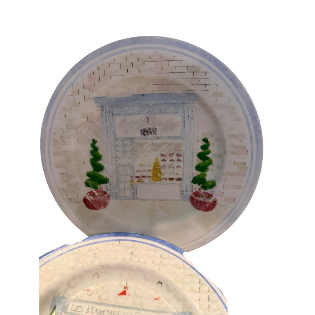 American Atelier French Bistro Decorative Plates Lot of 4