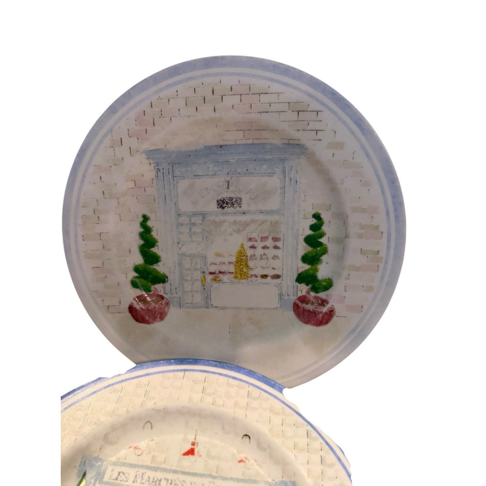 American Atelier French Bistro Decorative Plates Lot of 4