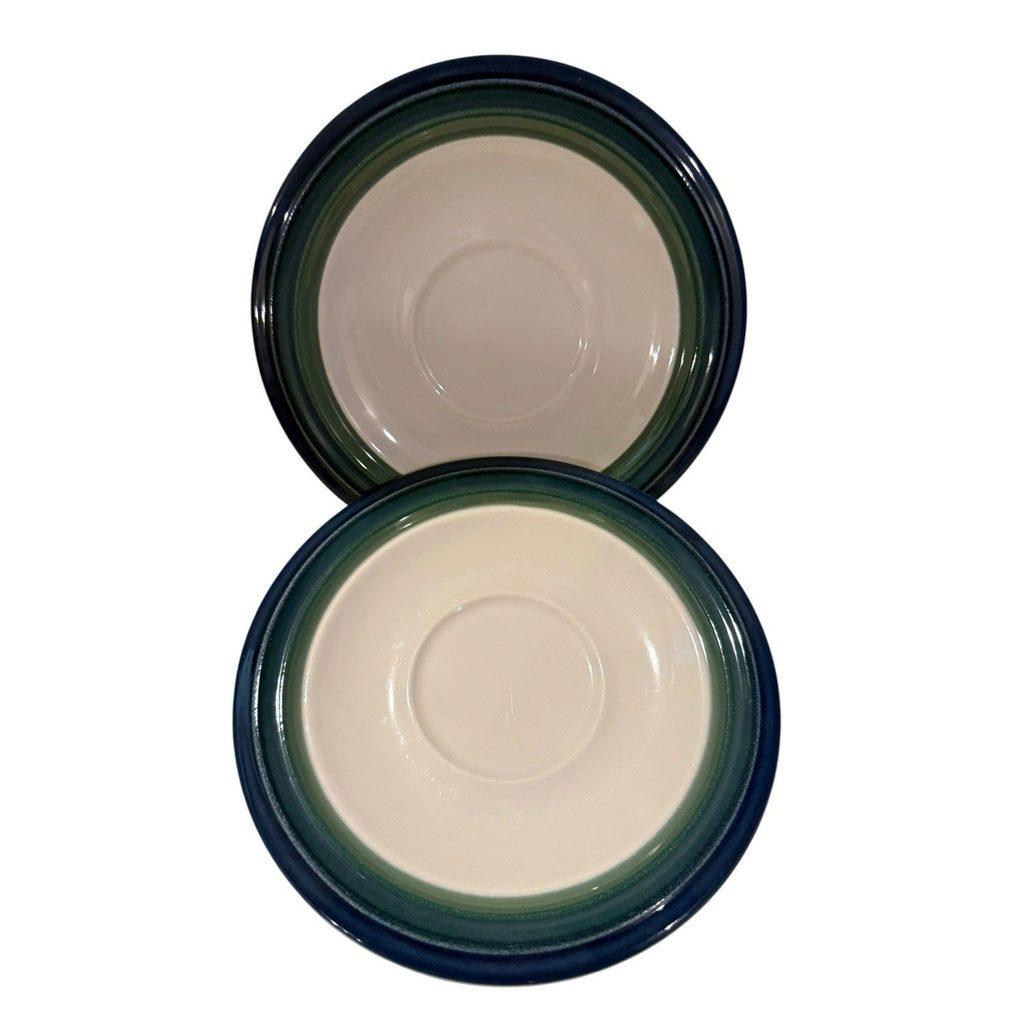 Pfaltzgraff OCEAN BREEZE: Set of 2 Saucers SUPERB Condition! Blue, Green, Teal
