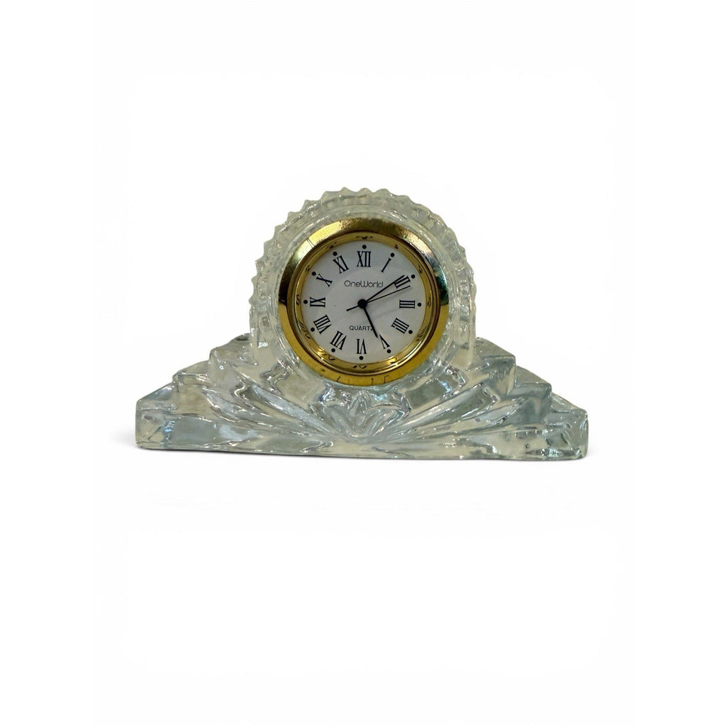 One World Crystal Mini Mantel Clock – Quartz Movement