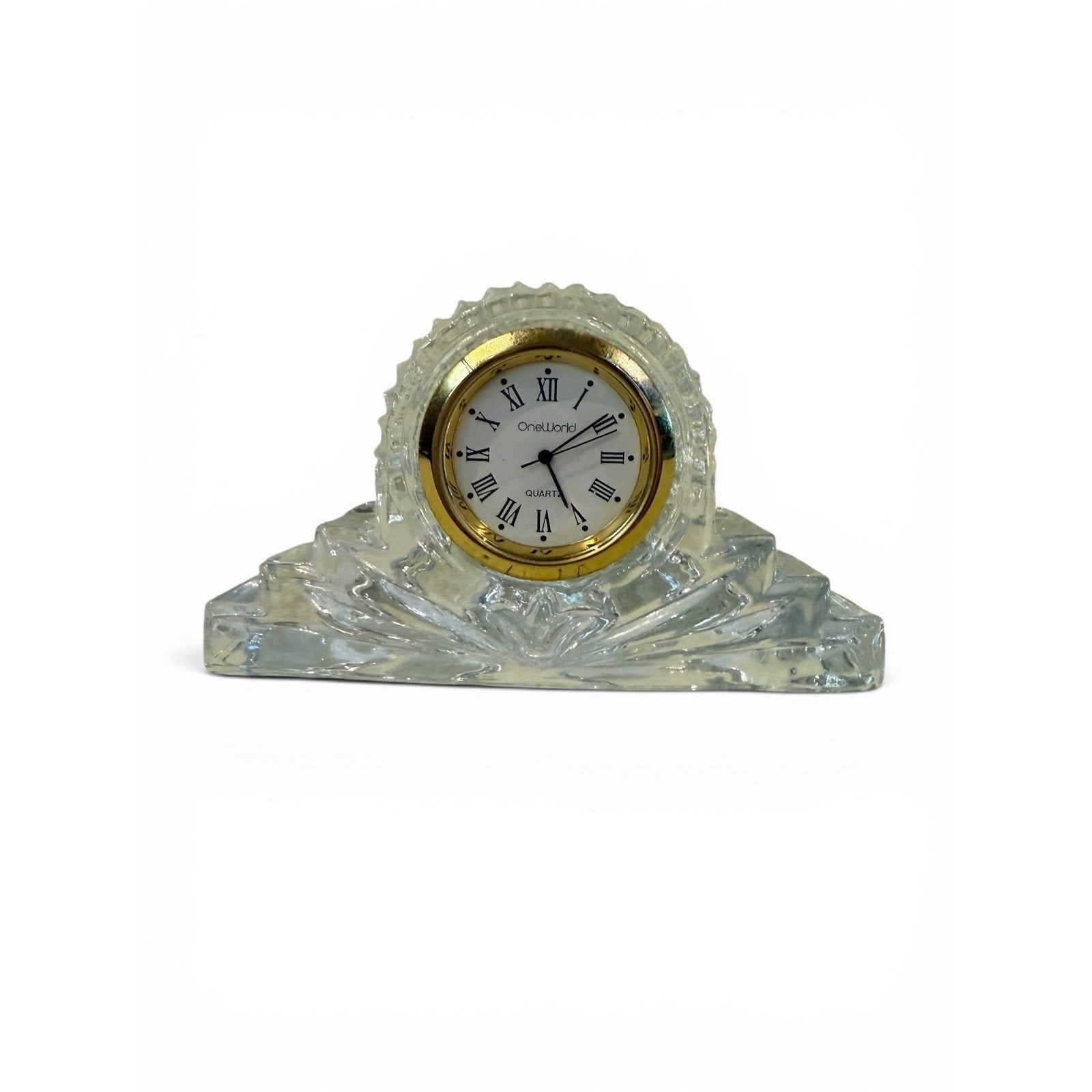 One World Crystal Mini Mantel Clock – Quartz Movement