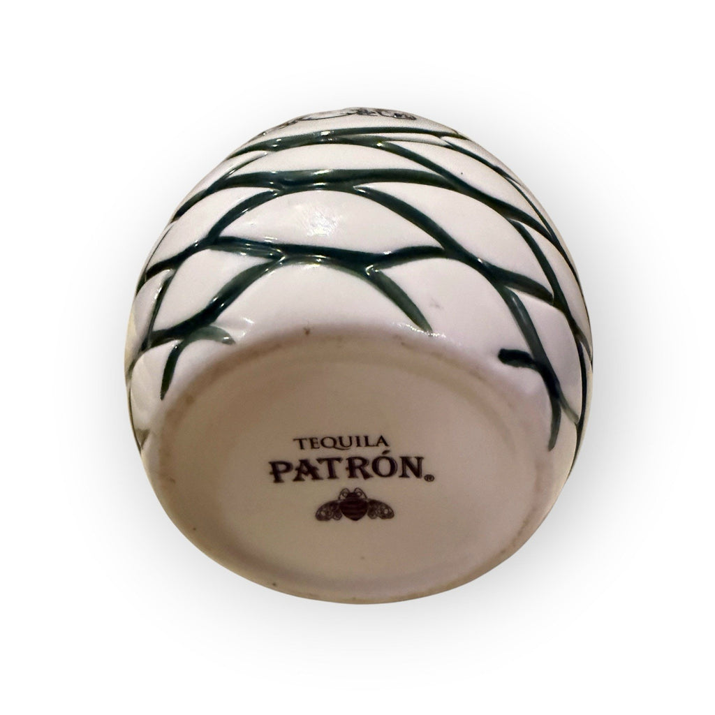 Patron Tequila Agave Bee Mug Green White Ceramic Collectible Cup