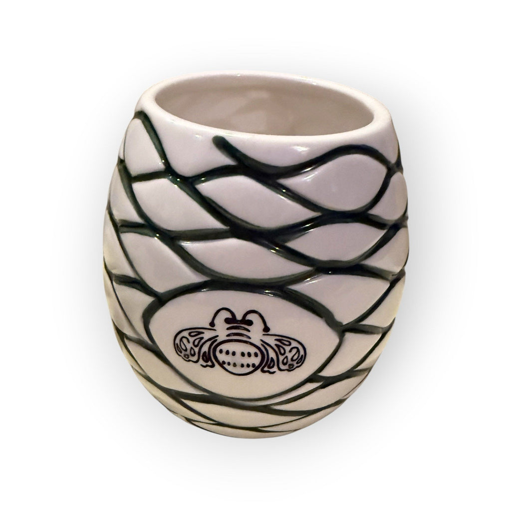 Patron Tequila Agave Bee Mug Green White Ceramic Collectible Cup