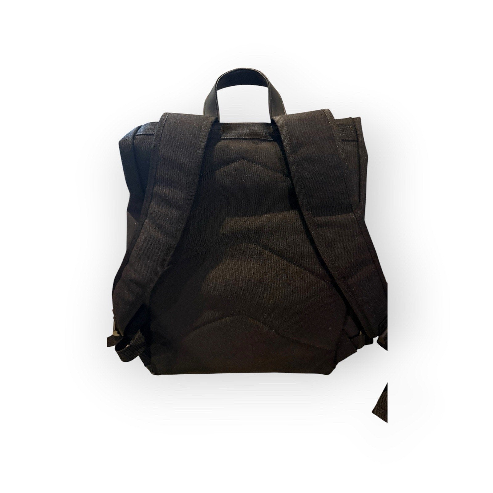 MERCEDES BENZ CANVAS LEATHER BACKPACK MEN LOGO BLACK LAPTOP BAG 18X15X4 POCKETS