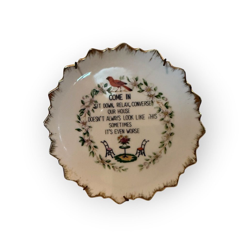 Wall Hanging "Apology Come In Sit Down Relax" Funny Messy House Plate