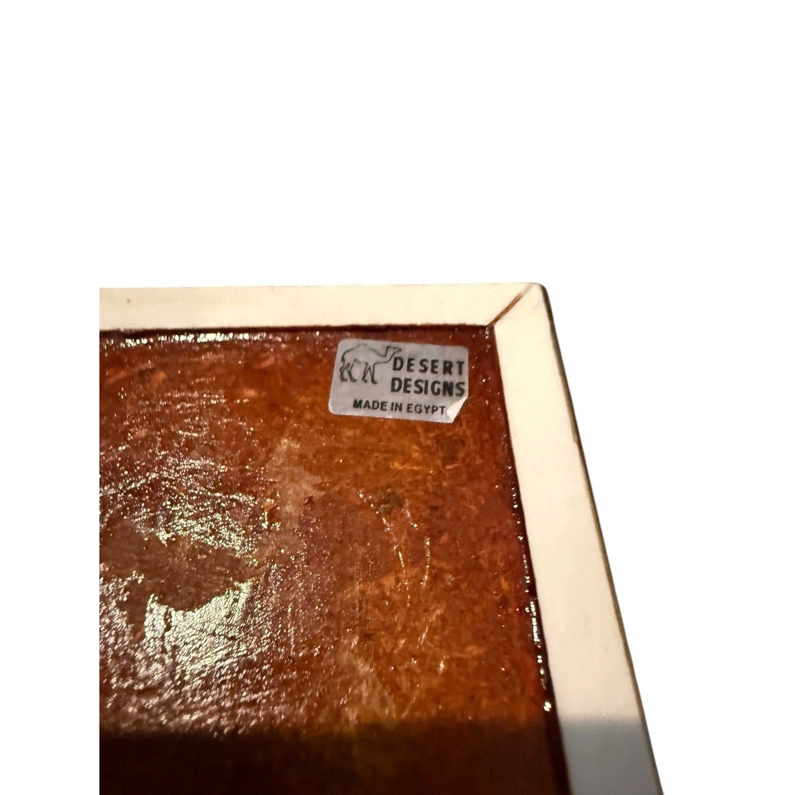 Egyptian Inlaid Mother of Pearl Beech Wood Handmade Squares Jewelry Trinket Box