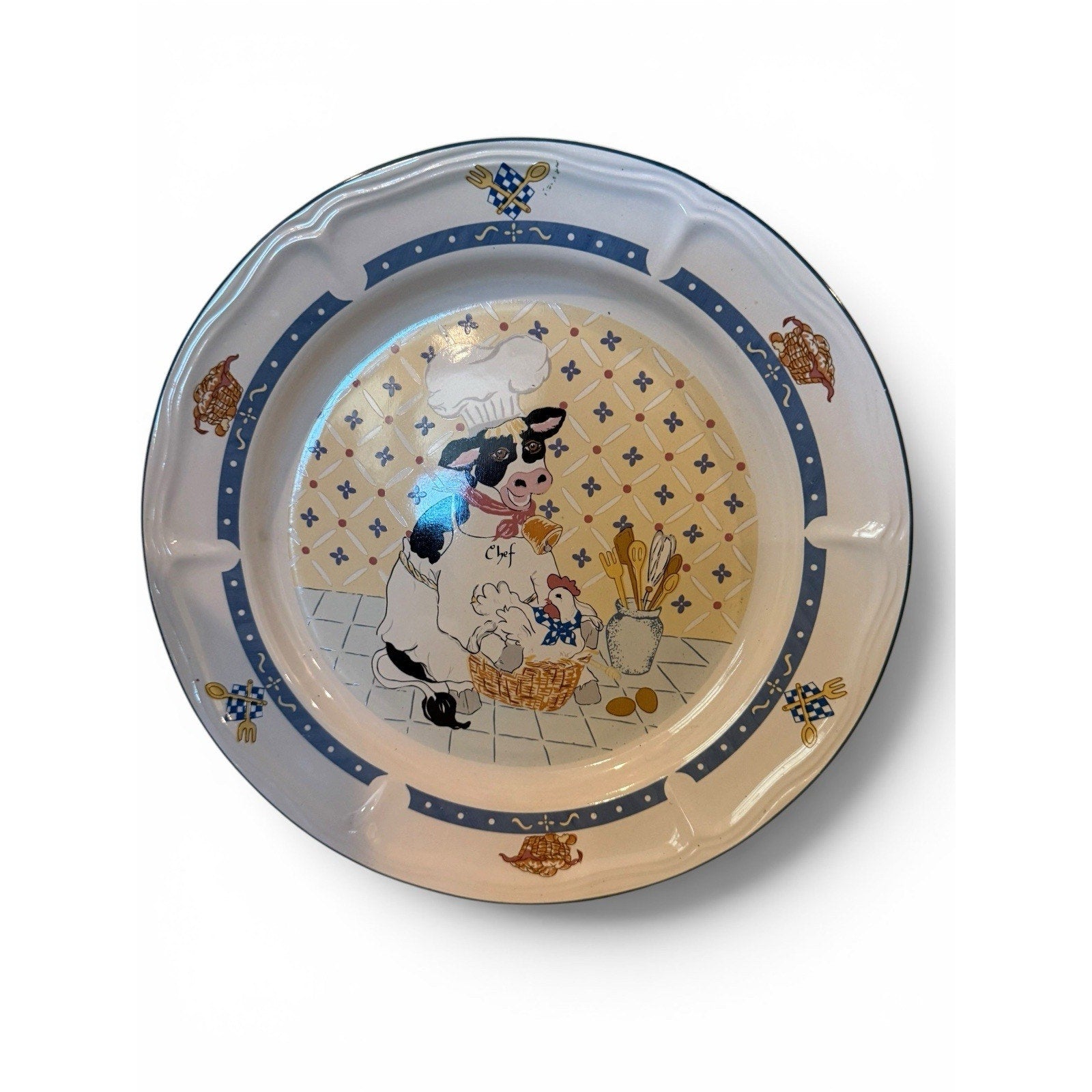 Newcor Stoneware Kitchen Kow 1 Dinner Plate