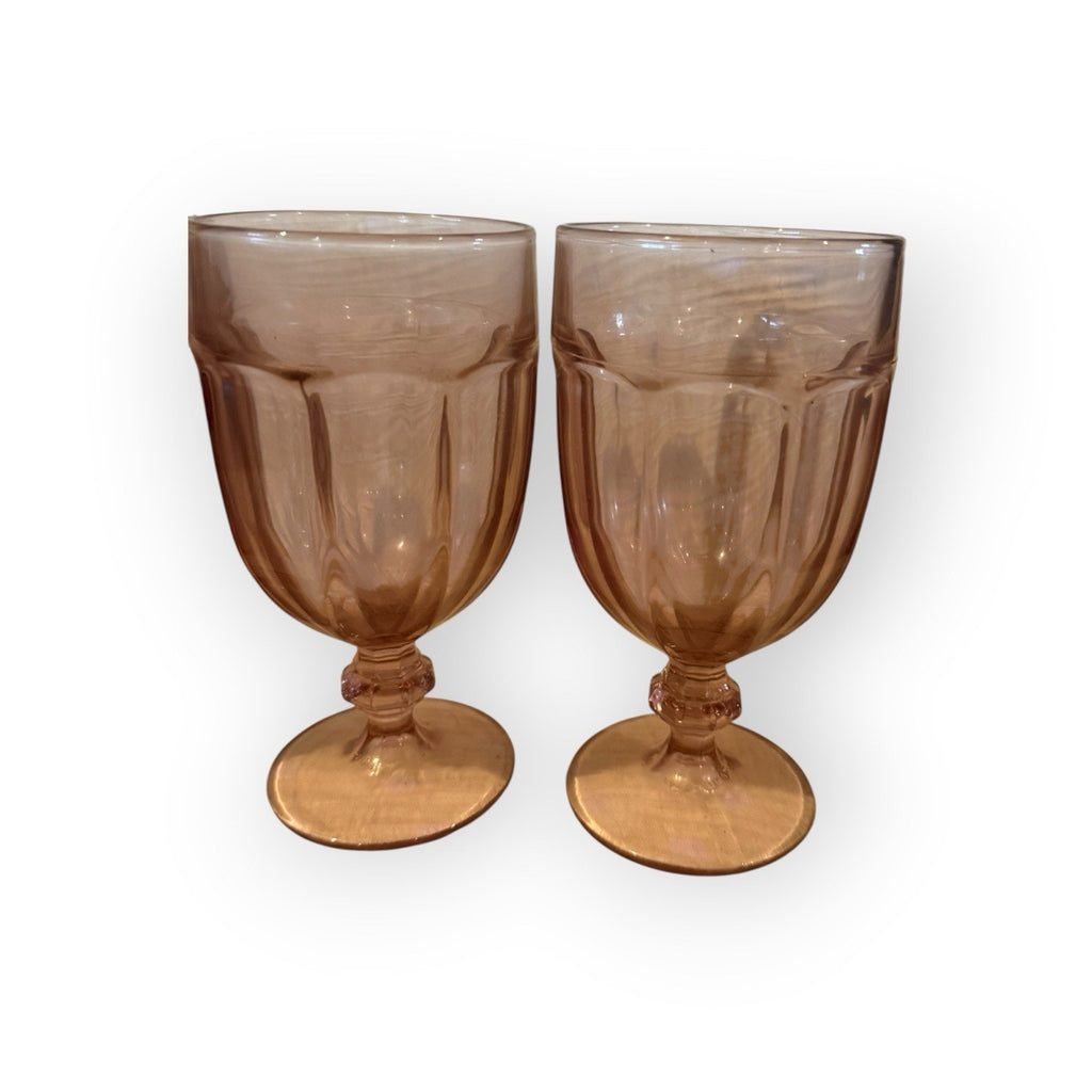 Libbey Set Of 4 Duratuff Gibraltar Pink Iced Tea Glasses Plum Pink Glasses