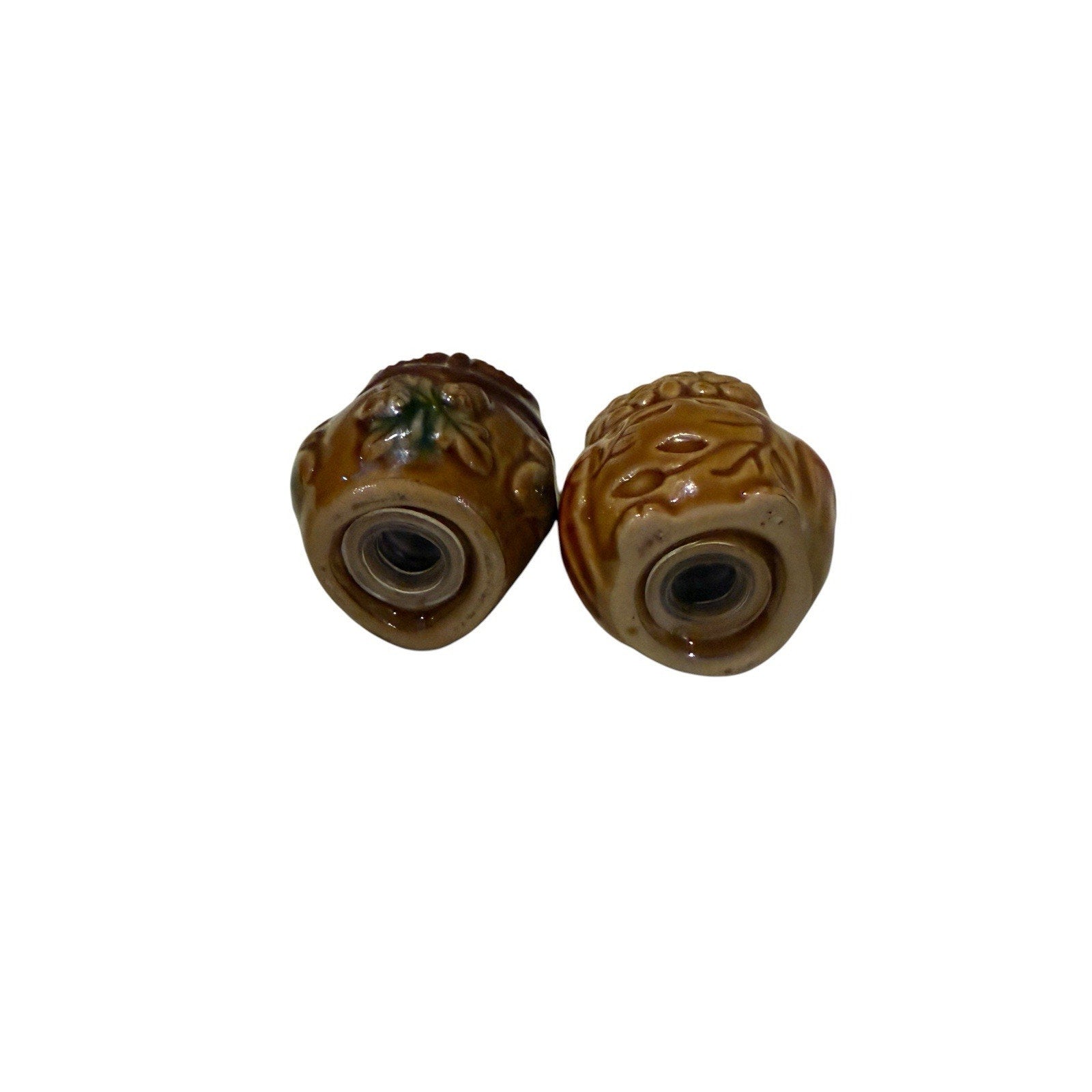 Mini Salt and Pepper Shakers Set Ceramic 70’s Retro Owls