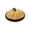 Vintage Ceramic Pumpkin Pie Dessert Plate with 12" Lid Round Made In Portugal
