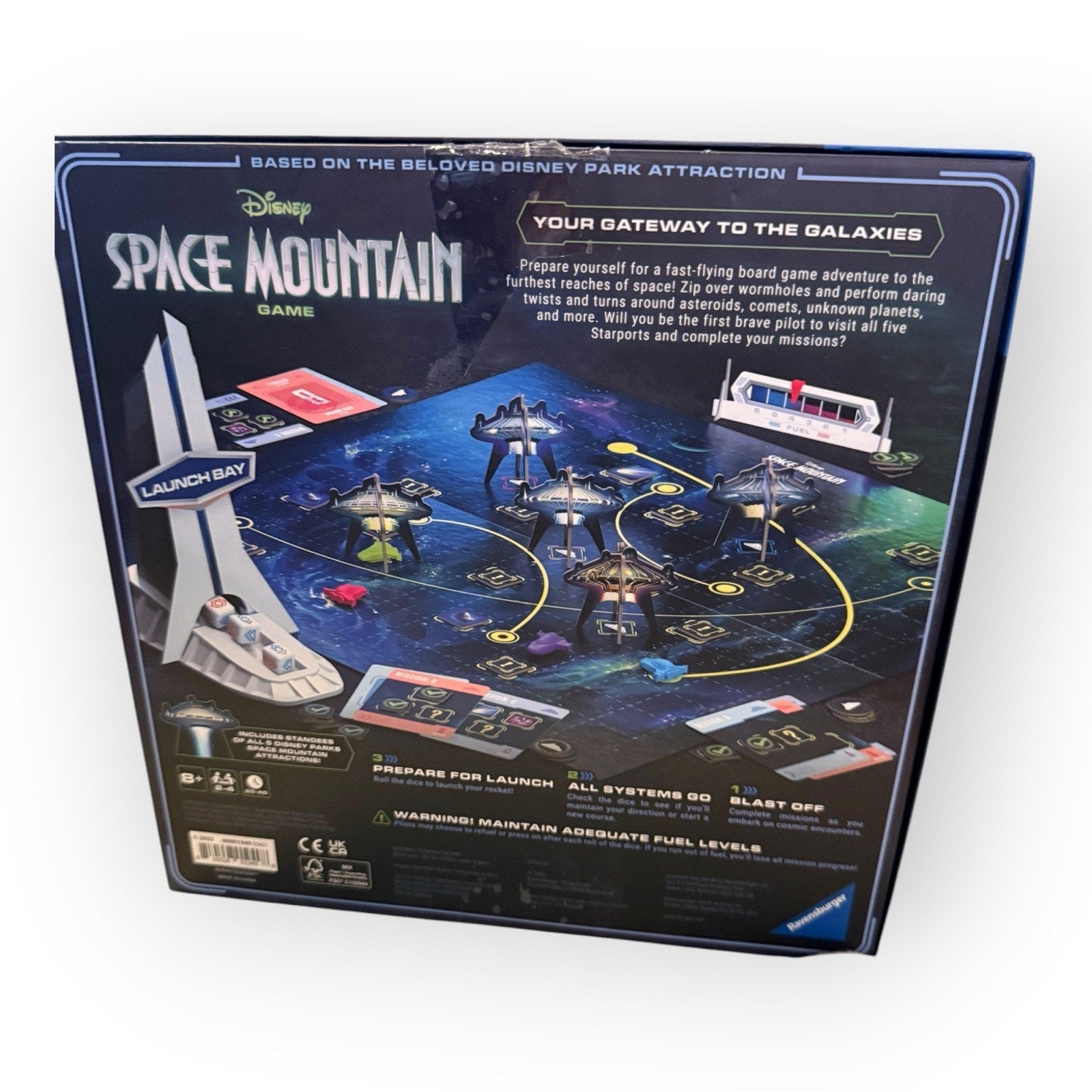 Space Mountain Galaxy Board Game Ages 8+ 2-4 Players