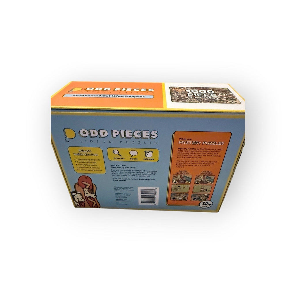 Odd Pieces Jigsaw Mystery Puzzle With a Twist "Snack Attack” Nho Huy Le 1000 Pcs