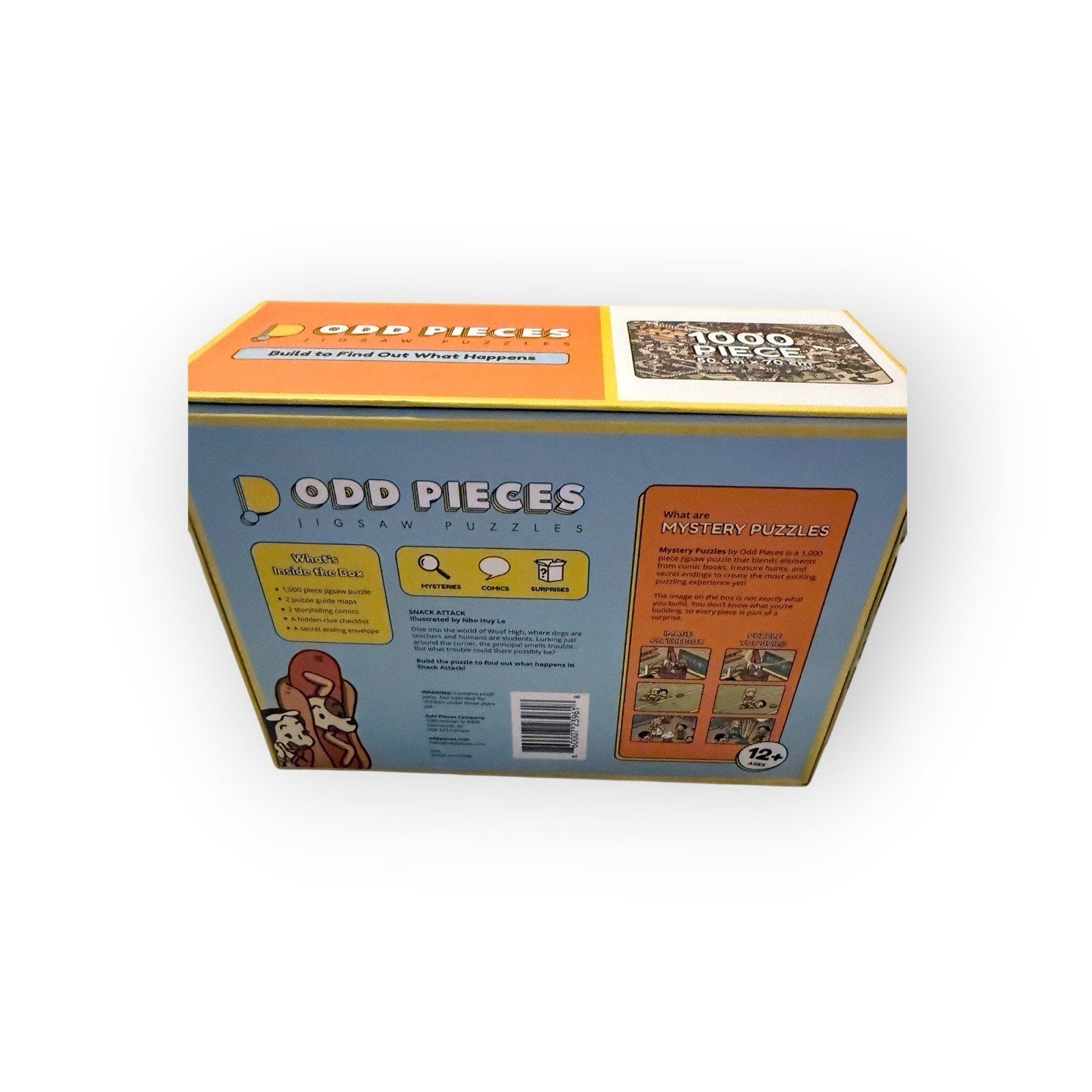 Odd Pieces Jigsaw Mystery Puzzle With a Twist "Snack Attack” Nho Huy Le 1000 Pcs