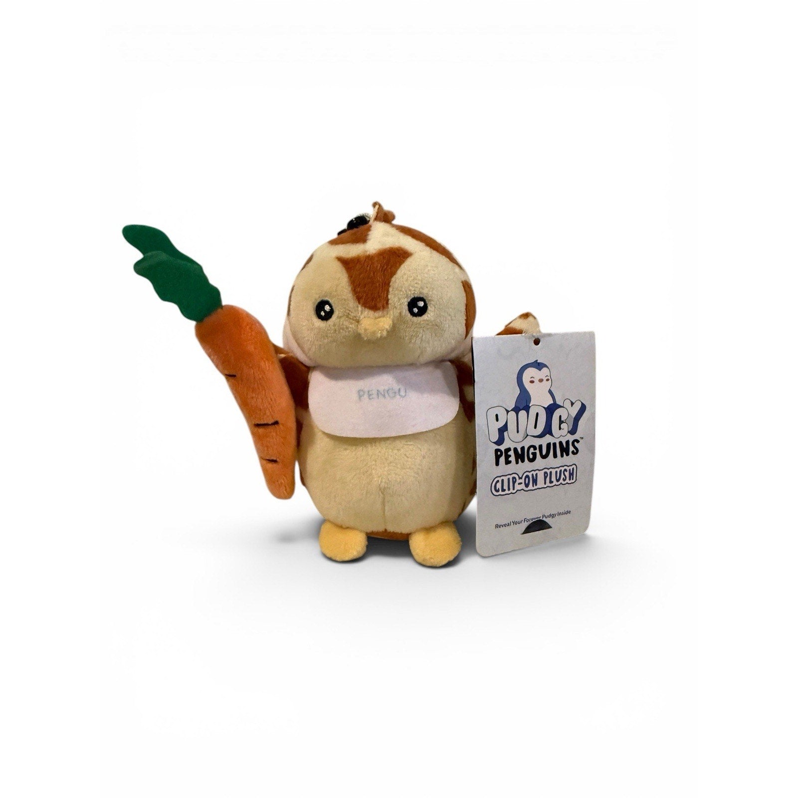 NEW, PUDGY PENGUINS CLIP-ON 4.5" PLUSH WITH CODE TO REVEAL YOUR FOREVER PUDGY