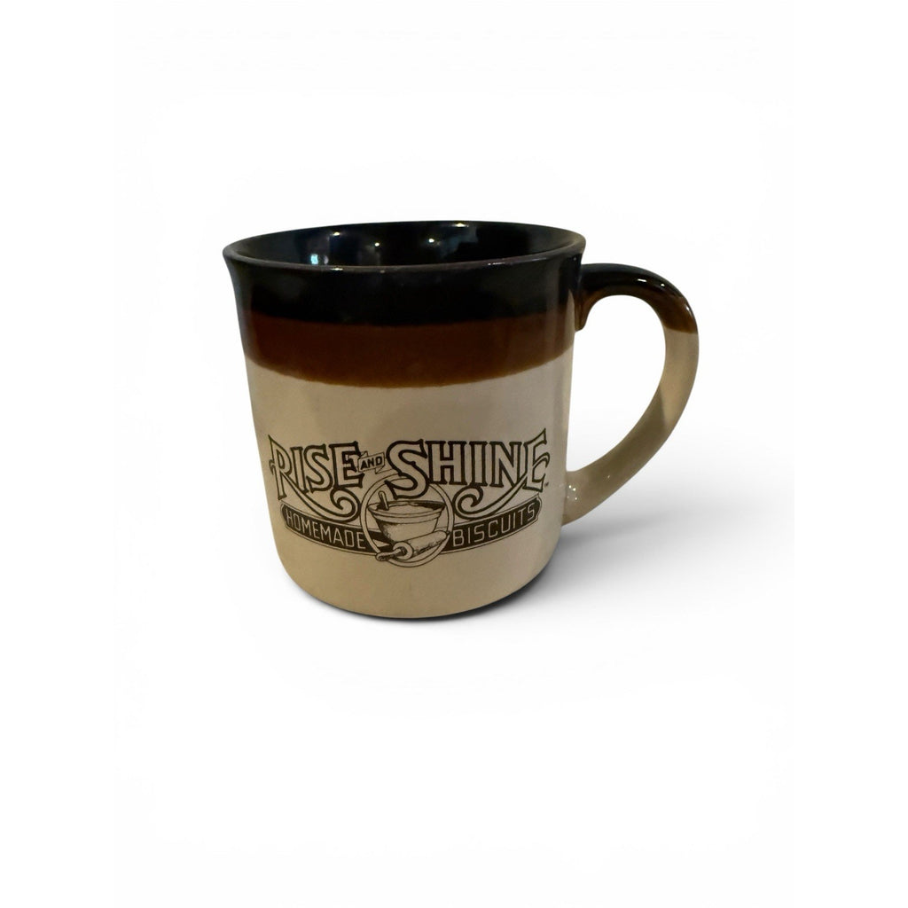 Hardee's Rise & Shine Homemade Biscuits Advertising Mug 1984 Beige Brown