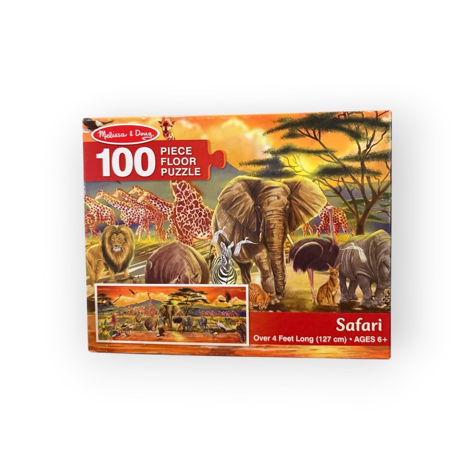 Melissa & Doug Safari 100 Pieces Floor Puzzle Complete
