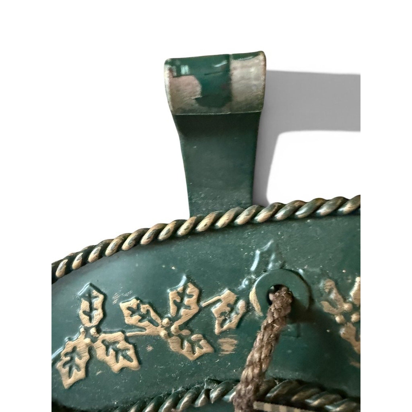 Vintage Decorative Metal Sled with Bird and Pinecone Motif