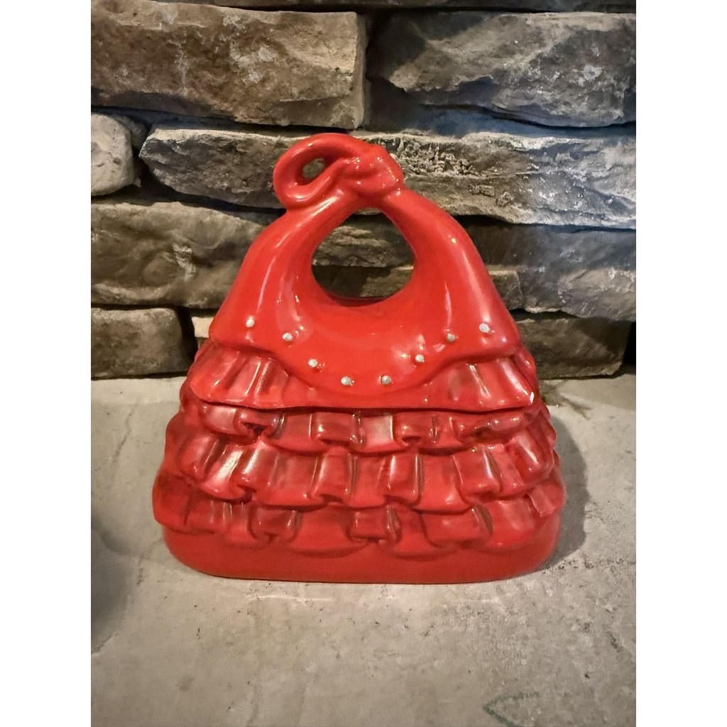 Red Ceramic Box - Handmade Pottery Box | Decorative Ceramic Container Purse