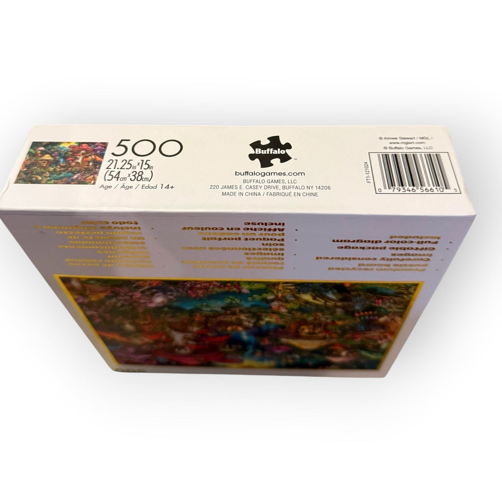 Buffalo Games Gold Aimee Stewart Merry Mushroom Village Picnic 500 Pc Jigsaw