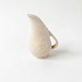 White Ceramic Creamer – Handmade Pink Speckled Jug | Rustic Kitchen Decor Vase