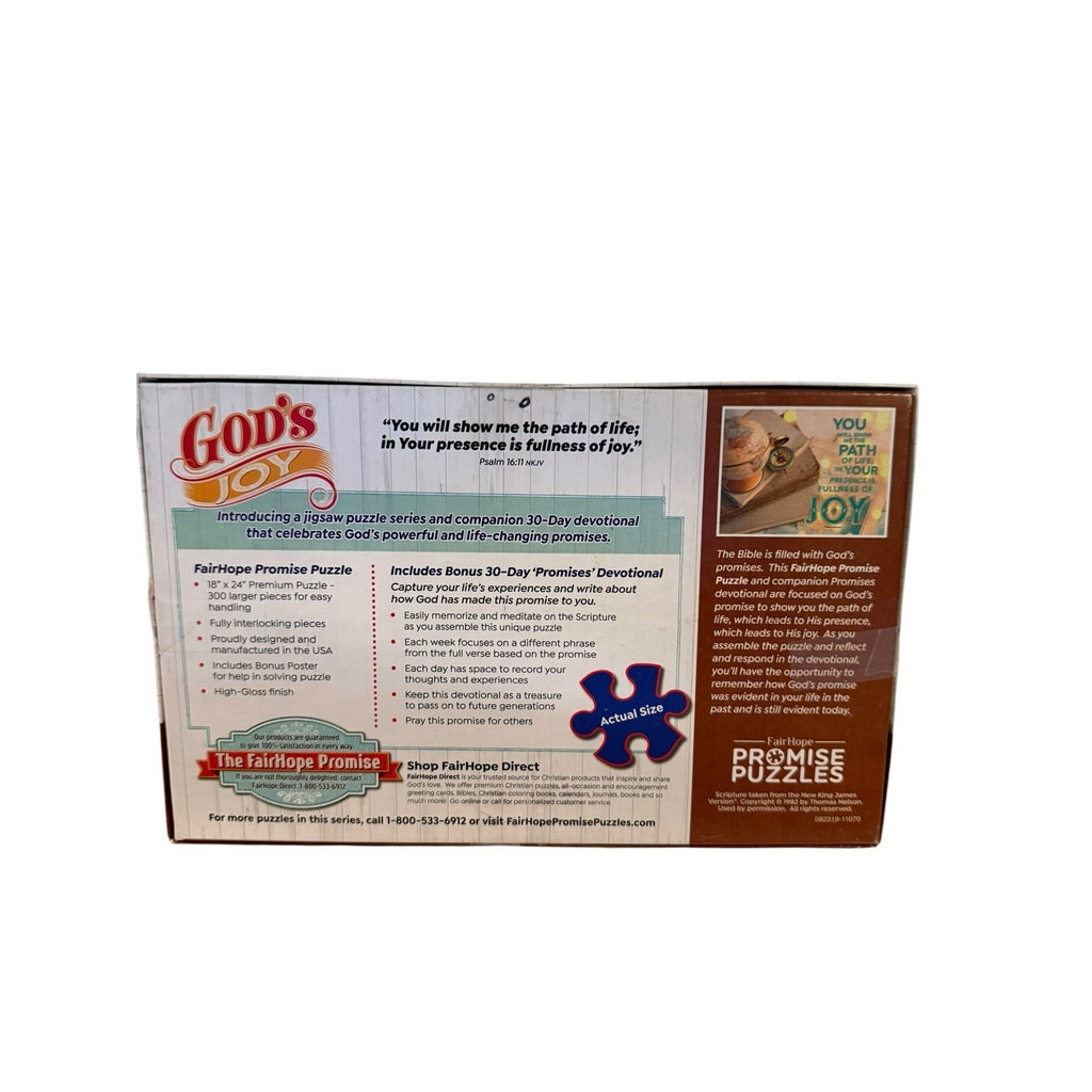 Gods Joy Fair Hope Promise Puzzle Psalm 16:11 Path of Your Life Fullness Joy
